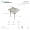 Kingston Brass 36X22 Marble Vanity Top W/ Brass Feet Combo, Marble/ Nickel KVPB36MBSQ6 - alternate 4